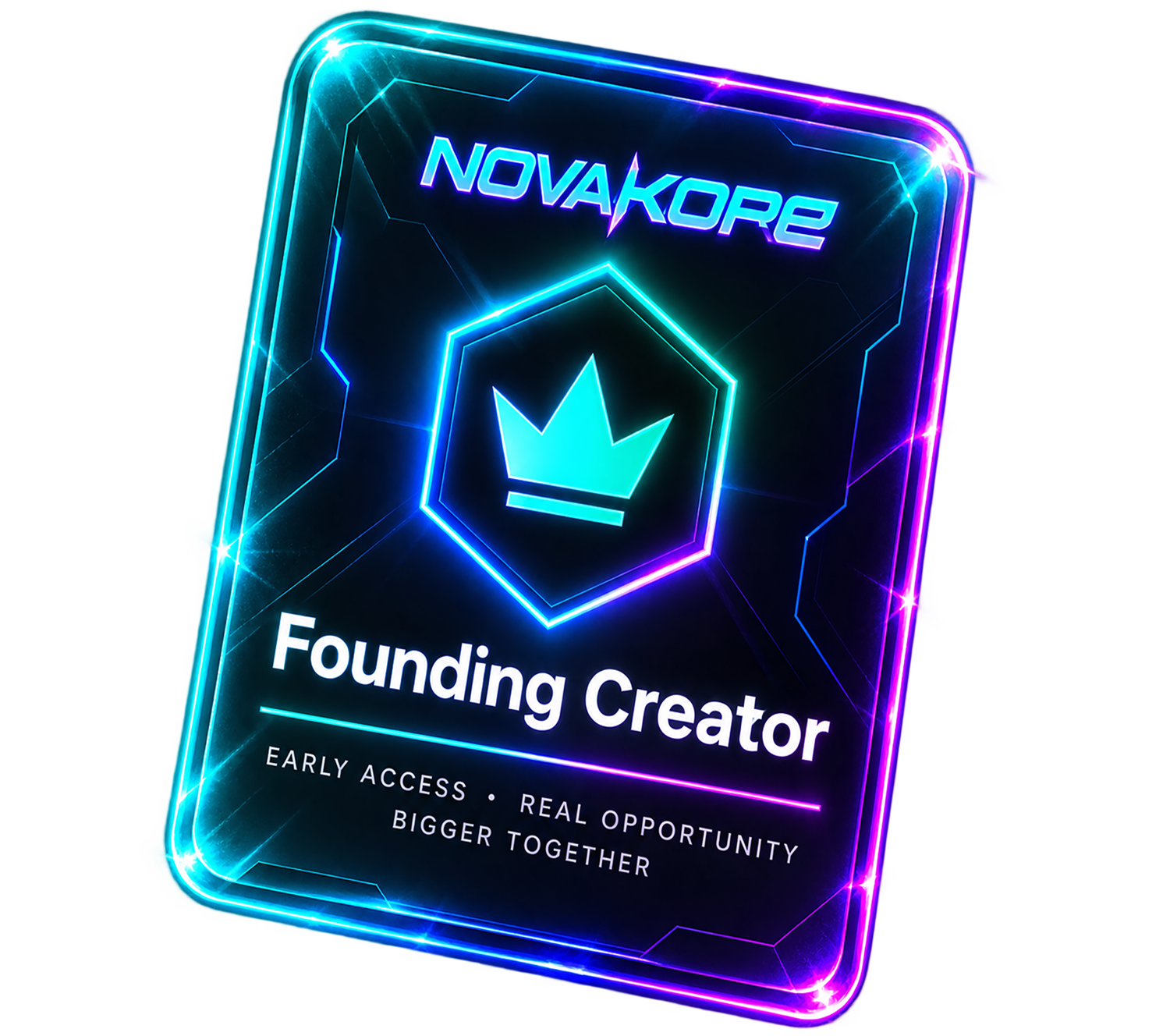 NovaKore Founding Creator card